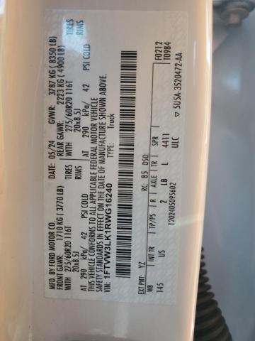 2024 FORD F150 LIGHTNING XLT 1FTVW3LK1RWG16240