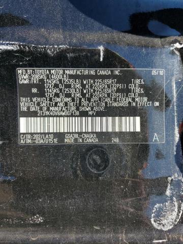 2010 TOYOTA RAV4 LIMIT - 2T3YK4DV8AW007138