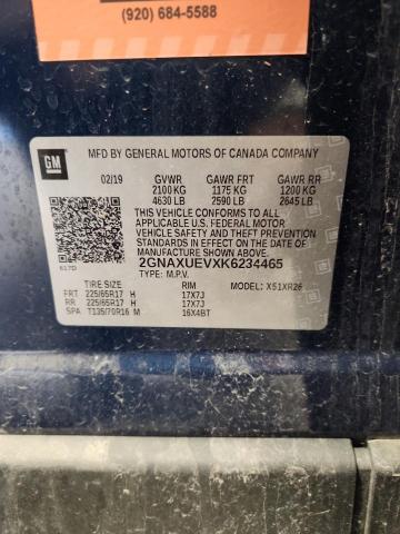 2019 CHEVROLET EQUINOX LT 2GNAXUEVXK6234465