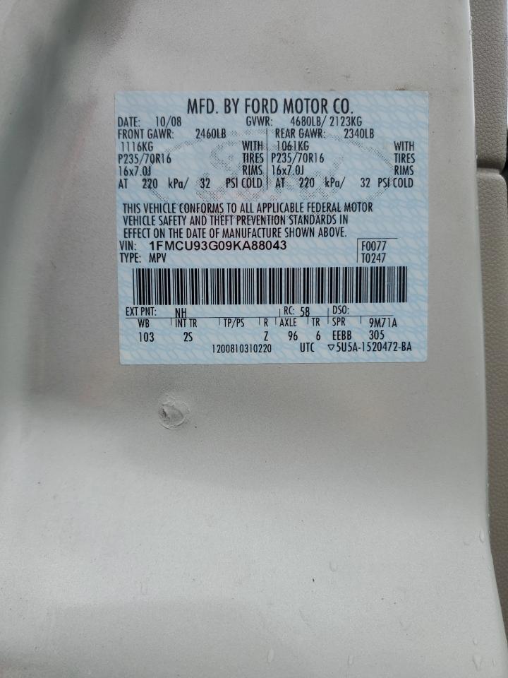 Lot #3283988851 2009 FORD ESCAPE XLT