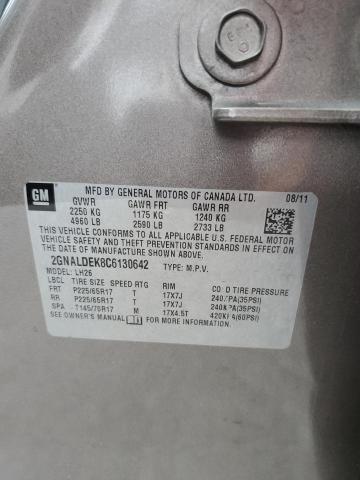 2012 CHEVROLET EQUINOX LT - 2GNALDEK8C6130642