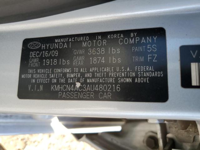 2010 HYUNDAI ACCENT GLS - KMHCN4AC3AU480216