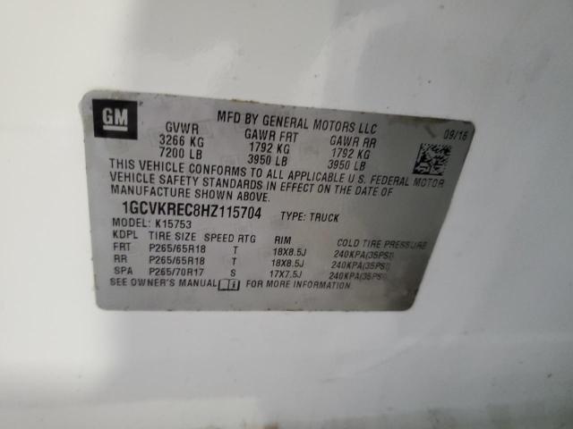 2017 CHEVROLET SILVERADO - 1GCVKREC8HZ115704
