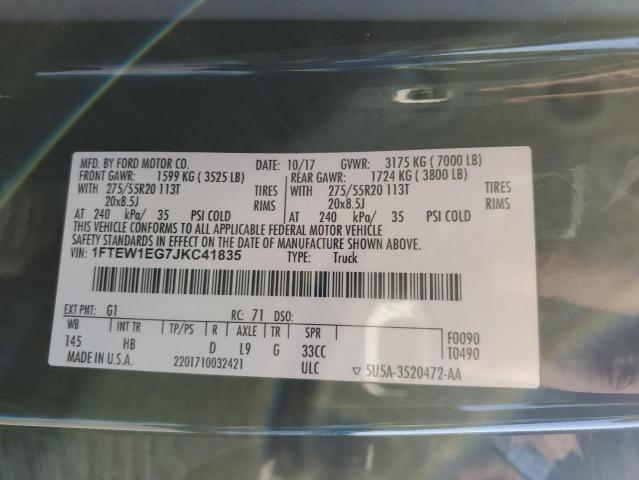 2018 FORD F150 SUPER - 1FTEW1EG7JKC41835