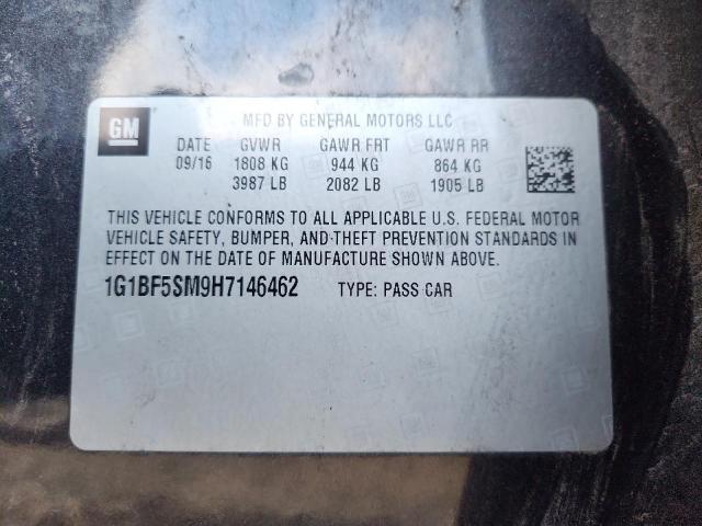 2017 CHEVROLET CRUZE PREM - 1G1BF5SM9H7146462