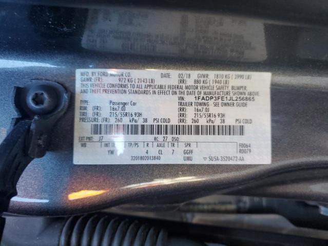 2018 FORD FOCUS SE - 1FADP3FE1JL256865