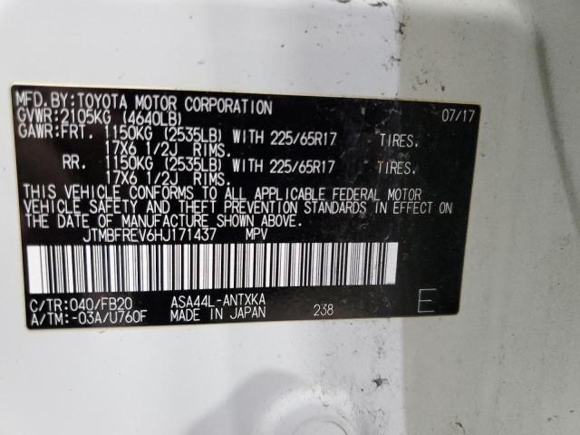 2017 TOYOTA RAV4 LE - JTMBFREV6HJ171437