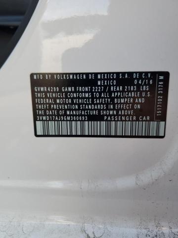 2016 VOLKSWAGEN JETTA SPOR 3VWD17AJ9GM360693