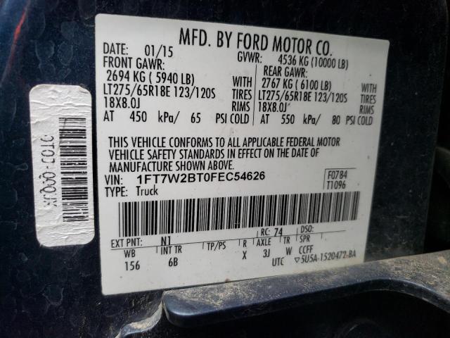 2015 FORD F250 SUPER - 1FT7W2BT0FEC54626