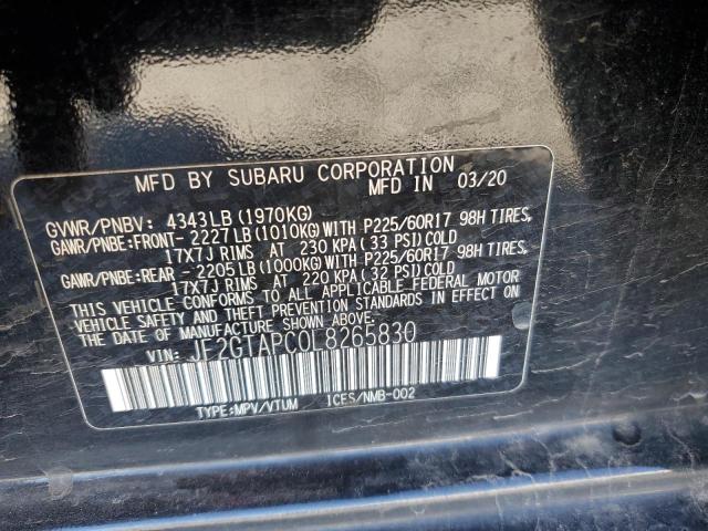 2020 SUBARU CROSSTREK PREMIUM JF2GTAPC0L8265830