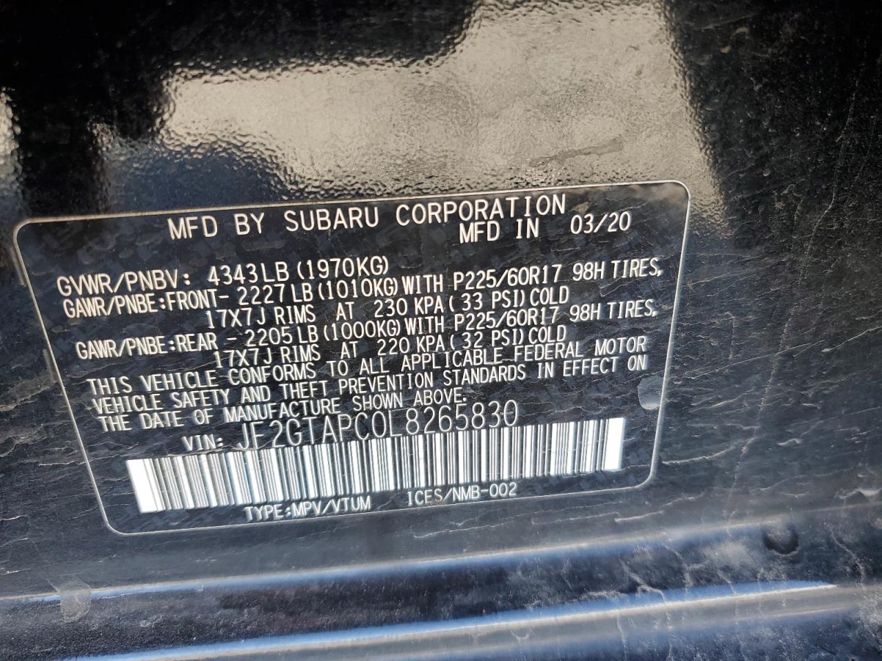 SUBARU CROSSTREK PREMIUM