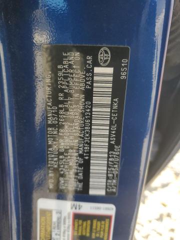 2011 TOYOTA CAMRY BASE - 4T1BF3EK3BU613420