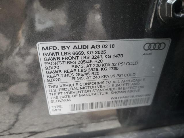 2018 AUDI Q7 PRESTIGE - WA1VABF78JD031682