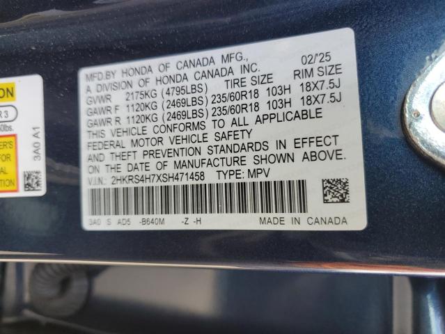 2025 HONDA CR-V EXL - 2HKRS4H7XSH471458