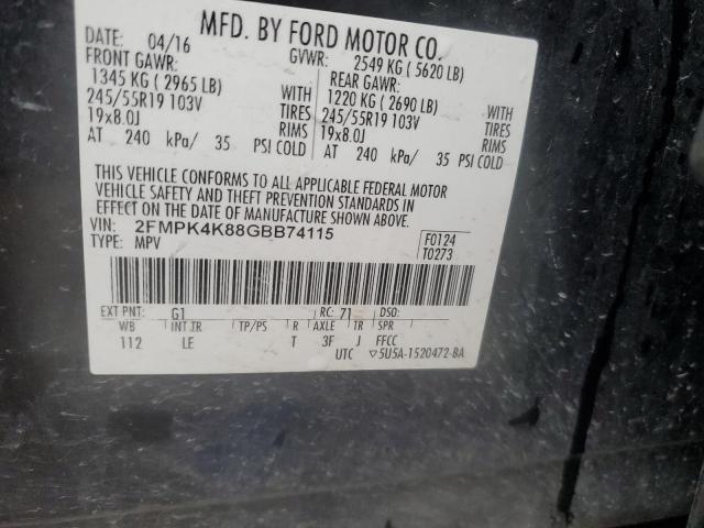 2016 FORD EDGE TITAN - 2FMPK4K88GBB74115