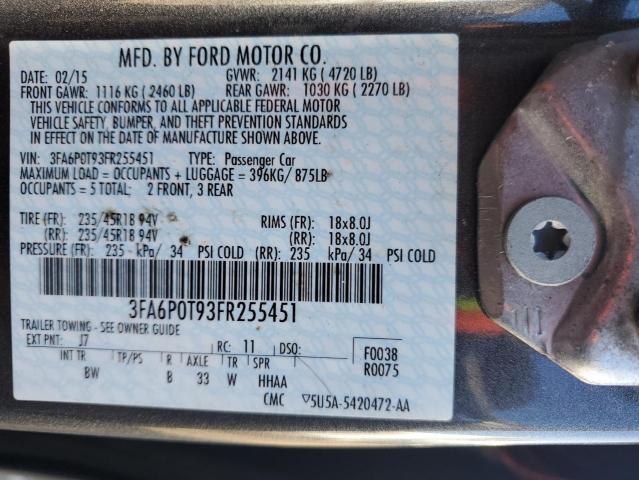 2015 FORD FUSION SE #3261289932