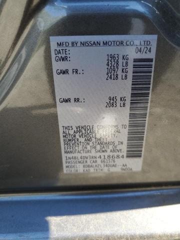 2024 NISSAN ALTIMA SV 1N4BL4DV3RN418684