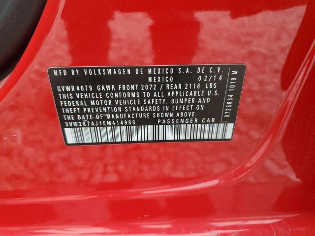 2014 VOLKSWAGEN JETTA BASE - 3VW2K7AJ1EM414988