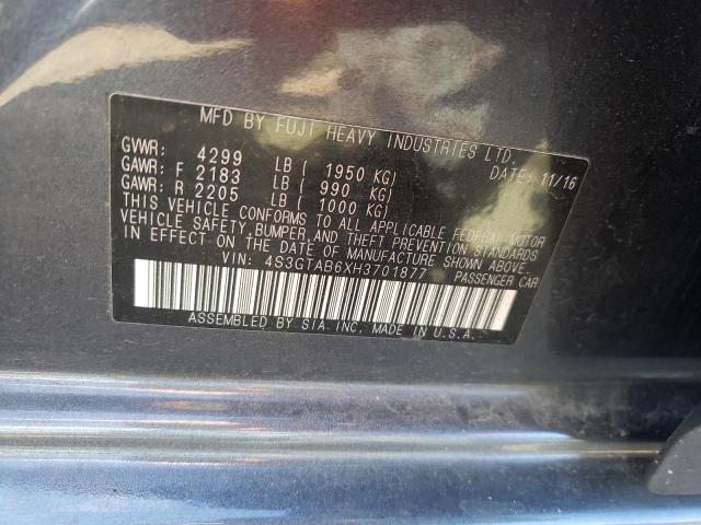 2017 SUBARU IMPREZA PR 4S3GTAB6XH3701877