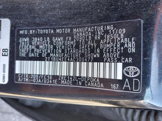 2010 TOYOTA COROLLA BA - 2T1BU4EE4AC300477