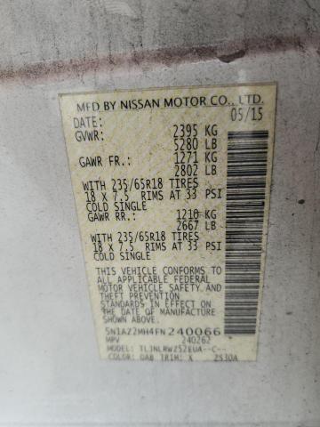 2015 NISSAN MURANO S 5N1AZ2MH4FN240066