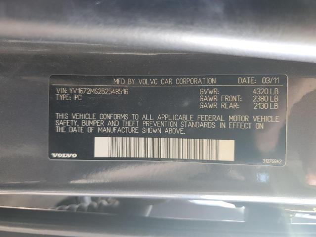 2011 VOLVO S40 T5 - YV1672MS2B2548516