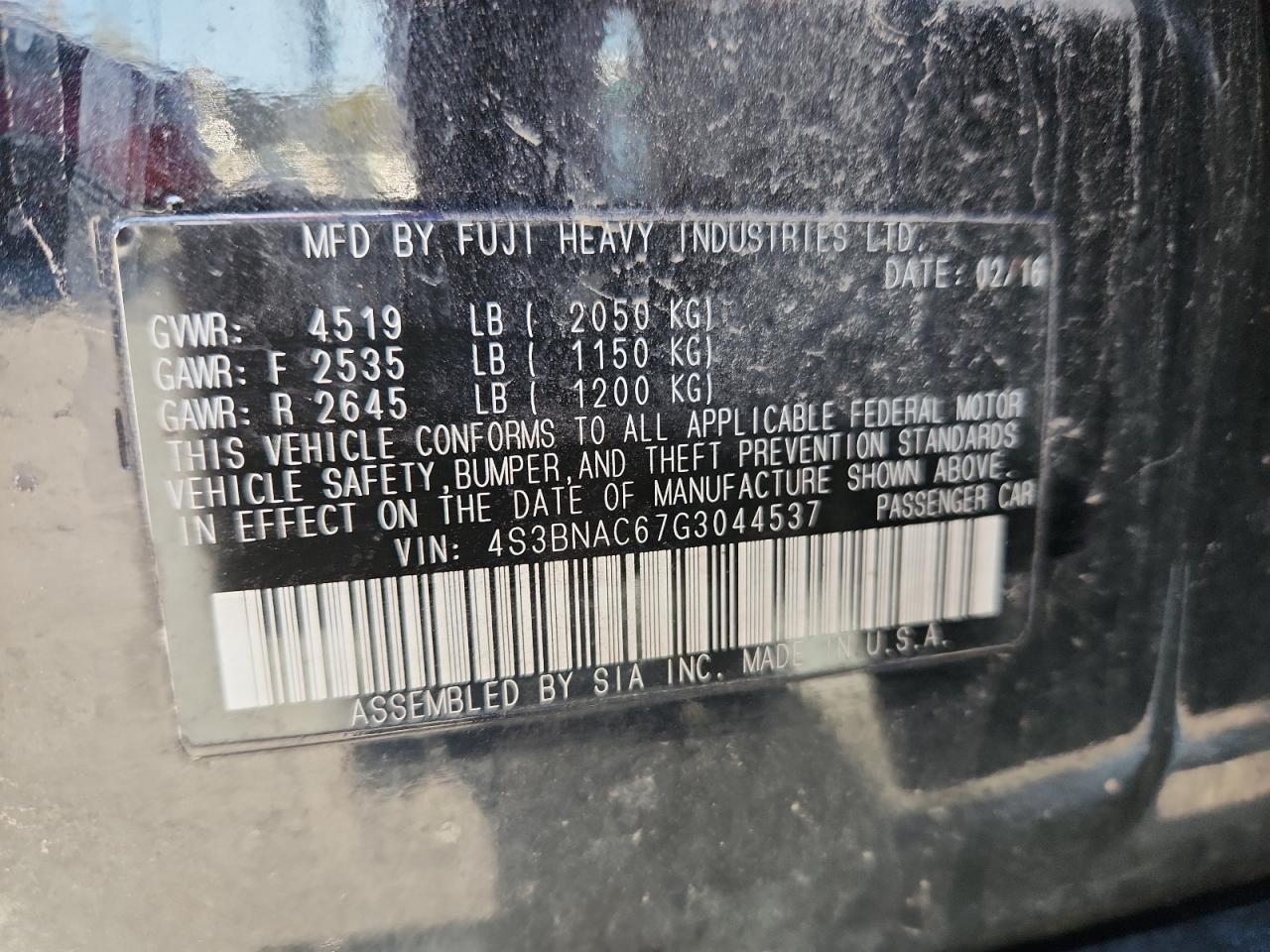 SUBARU LEGACY 2.5I PREMIUM