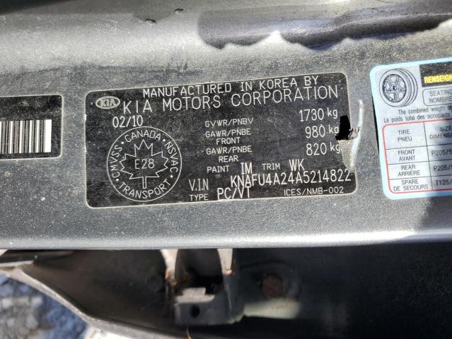 2010 KIA FORTE EX - KNAFU4A24A5214822