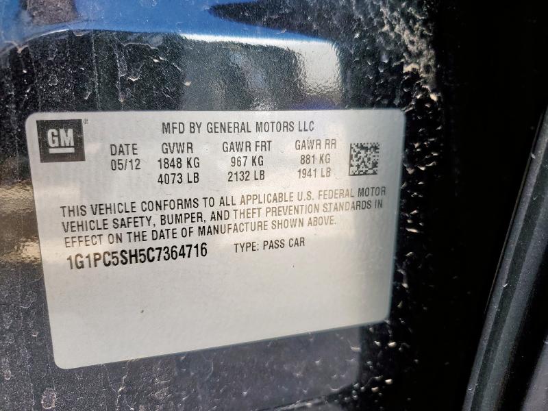 2012 CHEVROLET CRUZE LS - 1G1PC5SH5C7364716