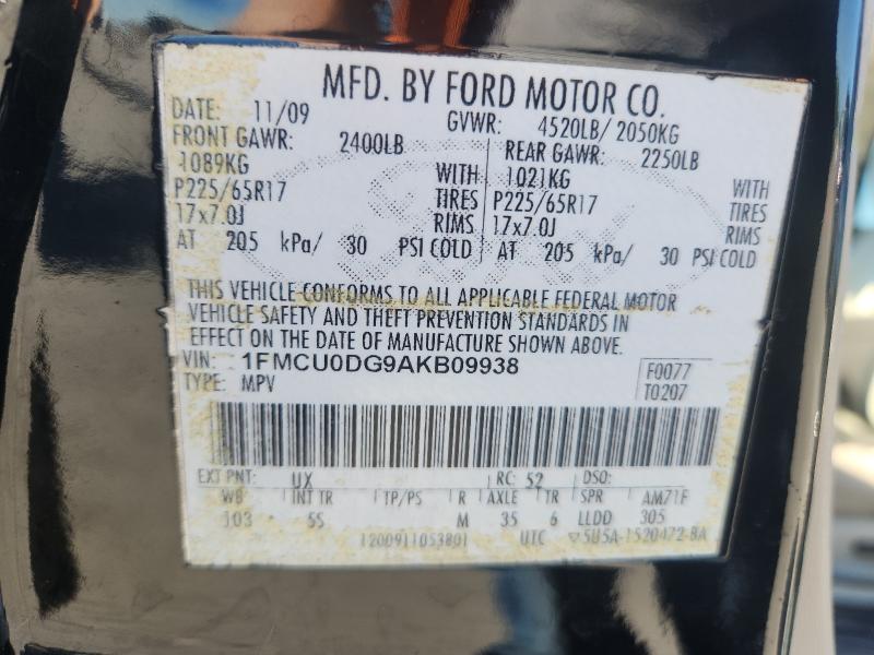 2010 FORD ESCAPE XLT - 1FMCU0DG9AKB09938