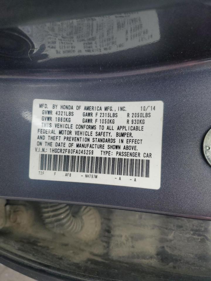 Lot #3310602306 2015 HONDA ACCORD EXL