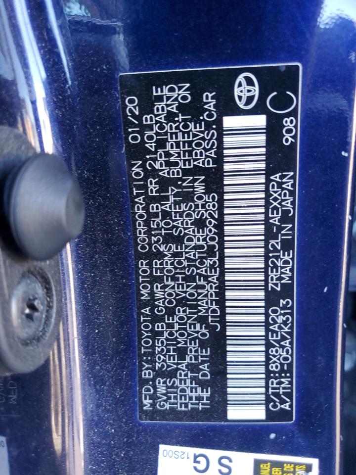 Lot #3301933487 2020 TOYOTA COROLLA XL