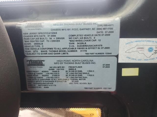 2010 FREIGHTLINER SAF-T-LINER C2 #3273768366