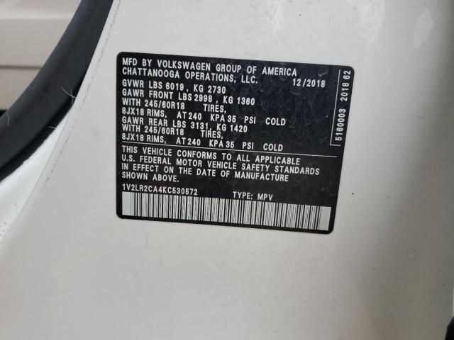 2019 VOLKSWAGEN ATLAS SE #3317776072