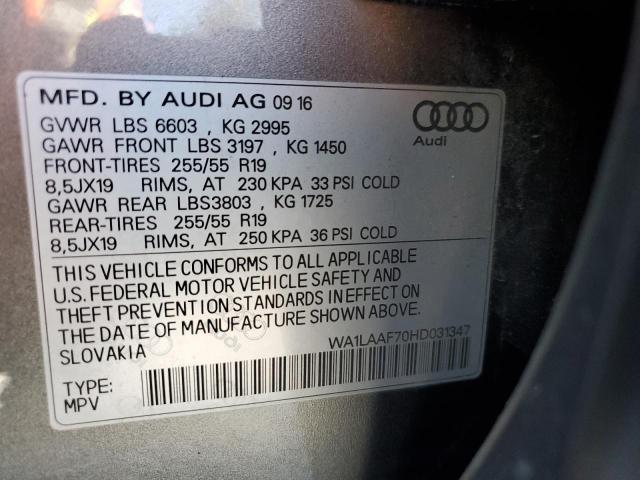 2017 AUDI Q7 PREMIUM WA1LAAF70HD031347