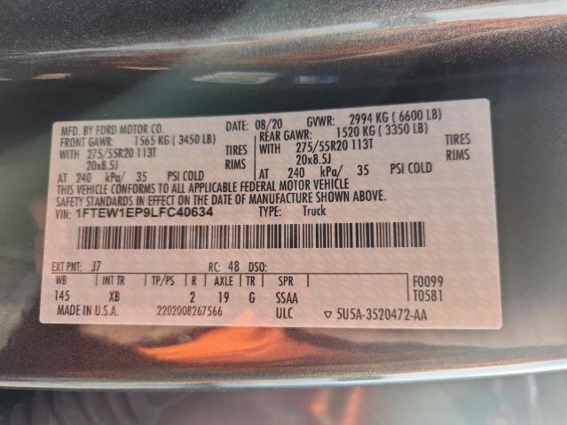 2020 FORD F150 SUPER - 1FTEW1EP9LFC40634