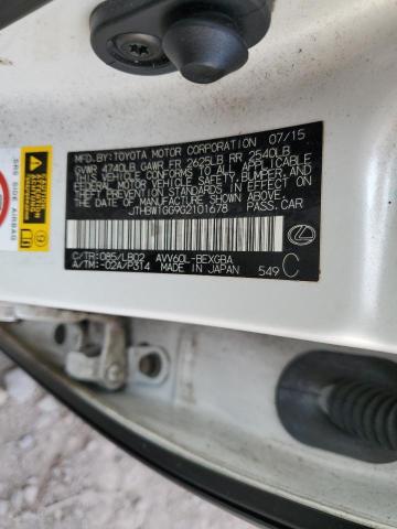 2016 LEXUS ES 300H JTHBW1GG9G2101678