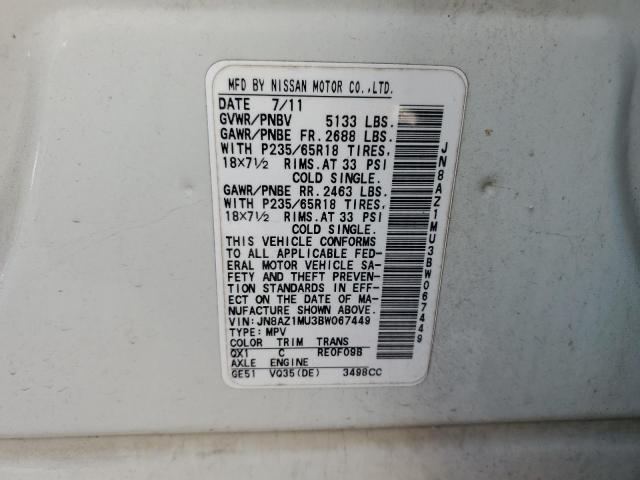 2011 NISSAN MURANO S - JN8AZ1MU3BW067449