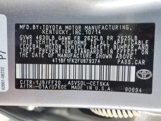 2015 TOYOTA CAMRY LE - 4T1BF1FK2FU879374