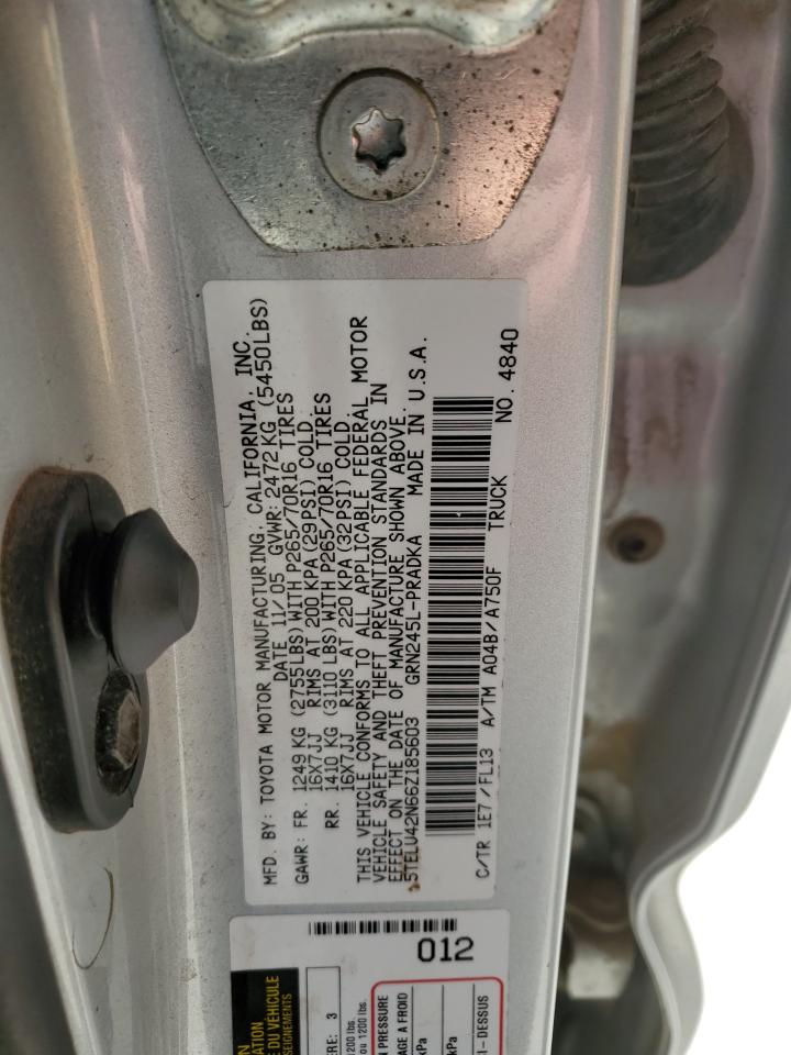 Lot #3308649498 2006 TOYOTA TACOMA DOU