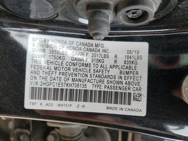 2019 HONDA CIVIC SI #3275935824