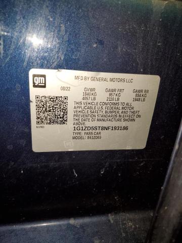 2022 CHEVROLET MALIBU LT 1G1ZD5ST8NF193186