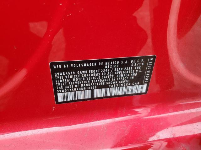 2017 VOLKSWAGEN GOLF SPORT #3286651284