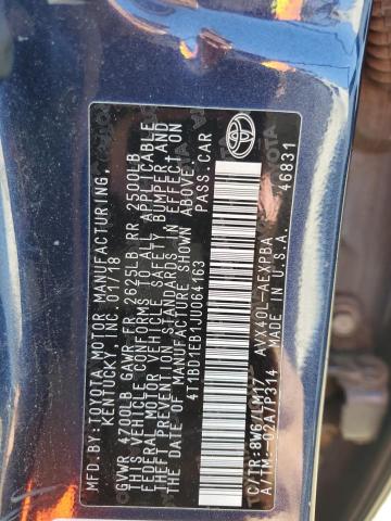 2018 TOYOTA AVALON HYB 4T1BD1EB1JU064163
