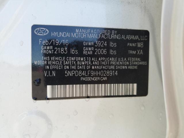 2017 HYUNDAI ELANTRA SE 5NPD84LF9HH028914