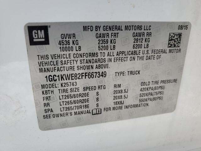 2015 CHEVROLET SILVERADO #3287451998