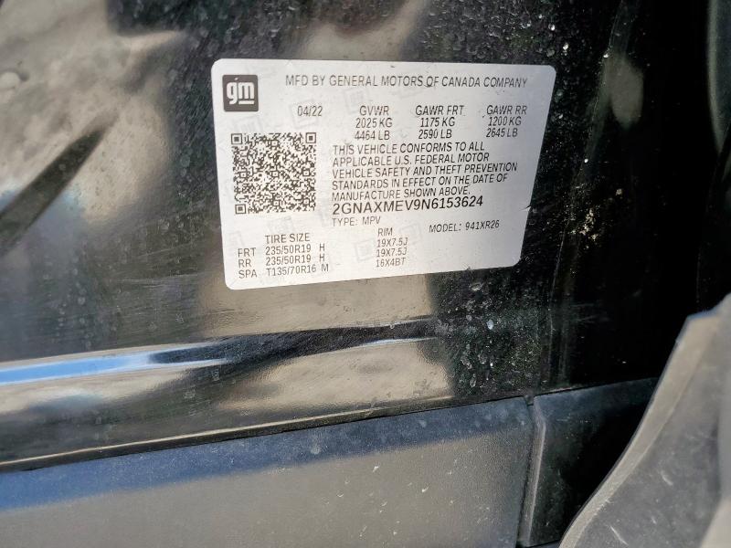 2022 CHEVROLET EQUINOX RS - 2GNAXMEV9N6153624