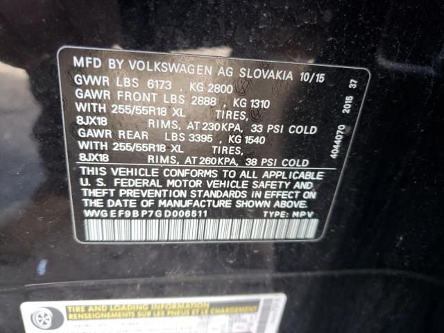 2016 VOLKSWAGEN TOUAREG SP #3301846381