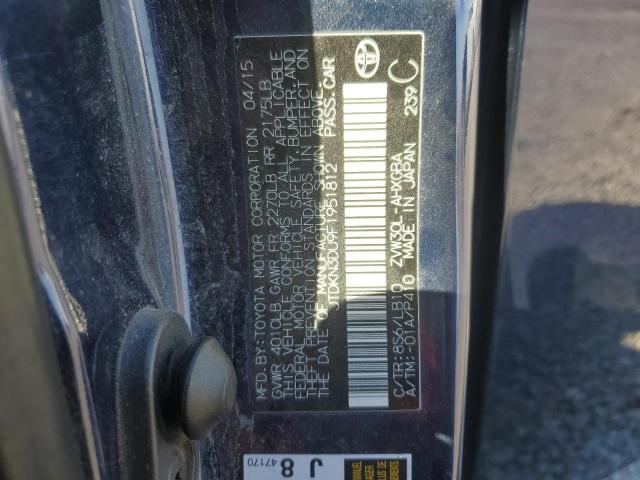 2015 TOYOTA PRIUS JTDKN3DU9F1951812