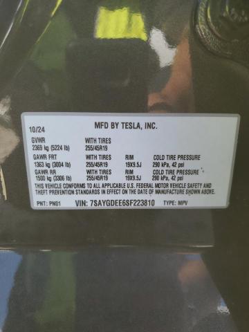 2025 TESLA MODEL Y - 7SAYGDEE6SF223810